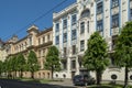 Art nouveau buildings in the Alberta Street in Riga.